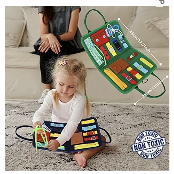 Sensory Busy Board for Fine Motor Skill, Montessori Toys. - Picture 2 of 3